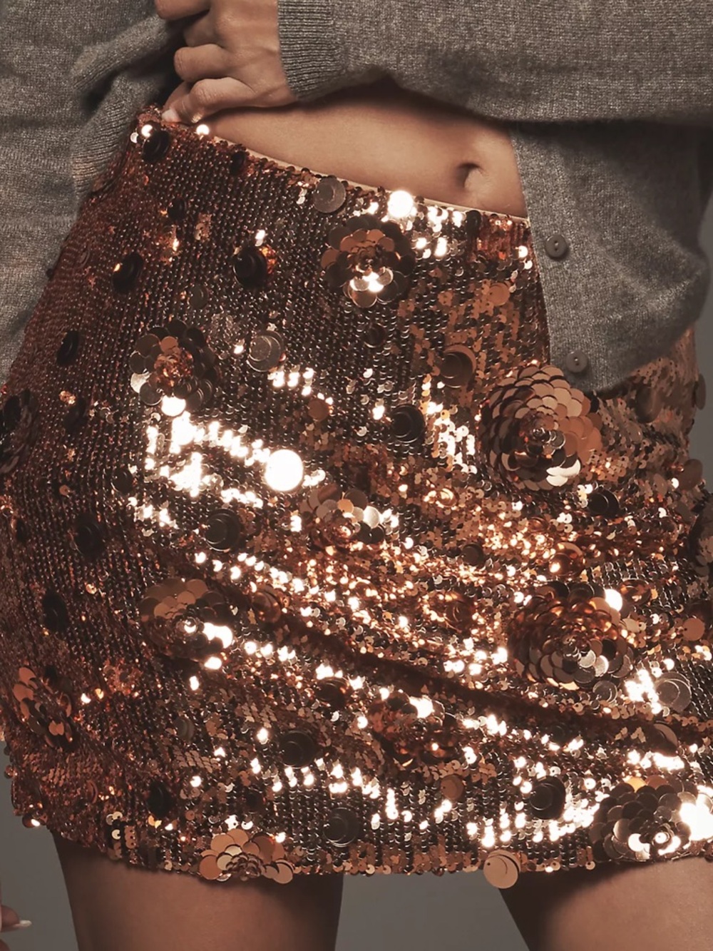 Anthropologie Endless Rose Sequin Mini Skirt - Picture 3 of 4